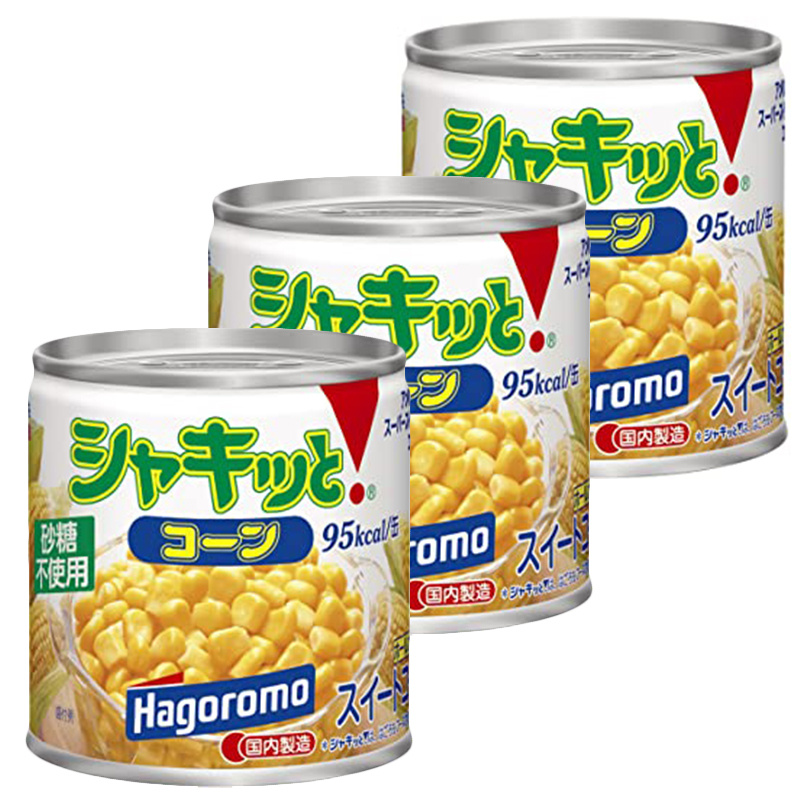 日本【はごろも】天然粟米粒 (無添加鹽糖 非基因改造) 120g x 3罐