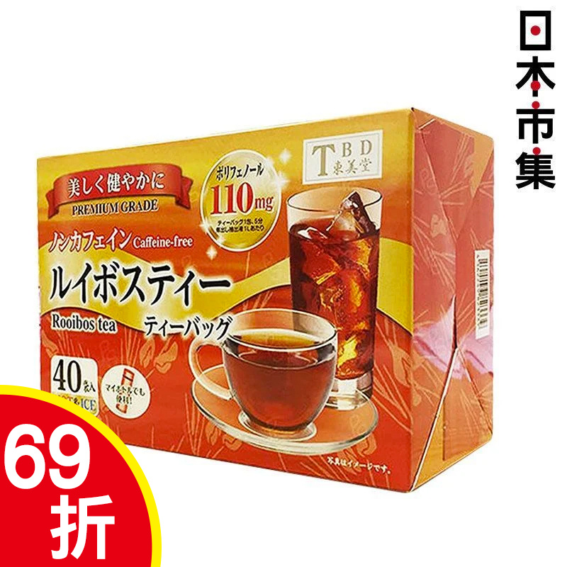 日本 東美堂 無咖啡因 南非博士茶 40包 120g【市集世界 - 日本市集】