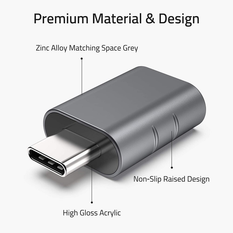 DBIT USB C 轉 USB 3.0 適配器迷你 USB C 集線器 2 件裝公 USB C 和母 USB3 連接器廣泛兼容小型便攜式