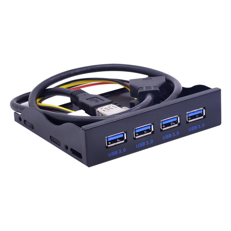 19+1 20Pin 4 端口 USB 3.0 前面板組合支架 USB3.0 集線器適配器適用於 PC 台式機 3.5  FDD 軟盤驅動器托架