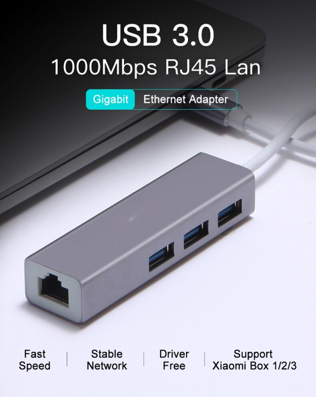 USB 3.0 2.0 轉 RJ45 集線器 10 100 1000Mbps 以太網適配器網卡 USB Lan USB C 以太網適用於 Macbook Windows