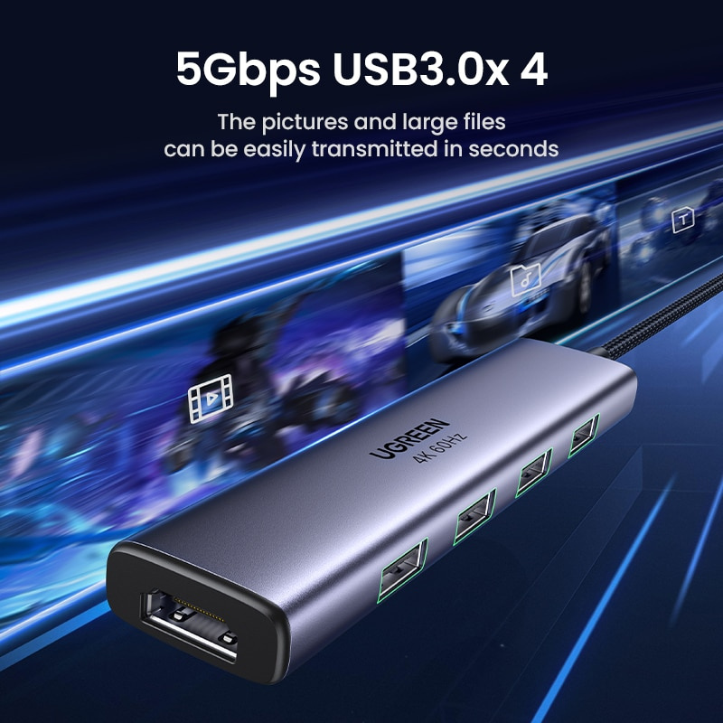 UGREEN USB C HUB 4K60Hz Type-C to HDMI 2.0 USB 3.0 Adapter for MacBook Pro Air M2 M1 Adapter PC Laptop Accessories USB 3.0 HUB