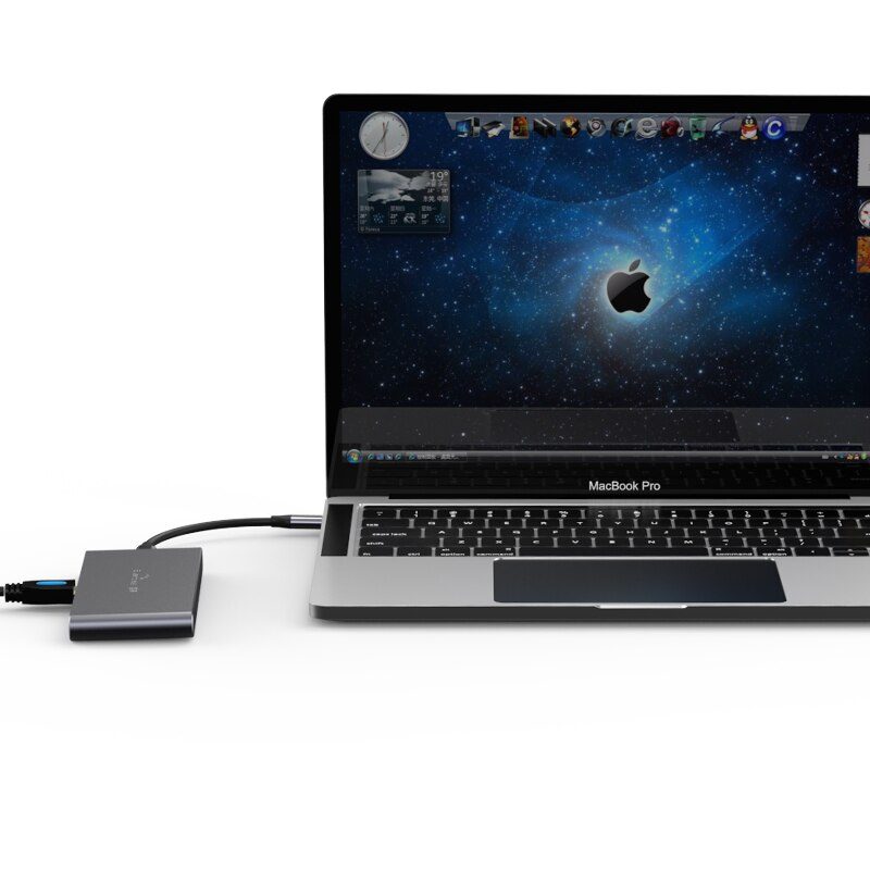 多 USB 3.0 集線器 ype C 3.1 分離器端口 USB C 集線器轉適配器適用於 MacBook Pro 筆記本電腦擴展塢 SSD 外殼外殼 NGFF