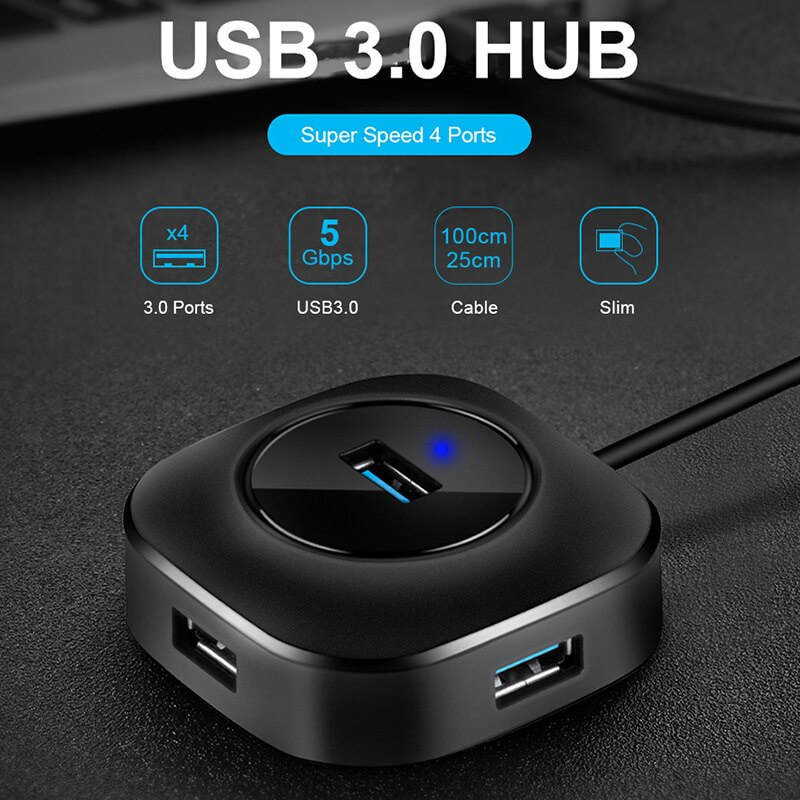 Oppselve USB 3.0 HUB Multi USB Splitter For PC Multiple USB 4 Port Expander High Speed 3 Hab Mini Micro USB3.0 Hub 讀卡器