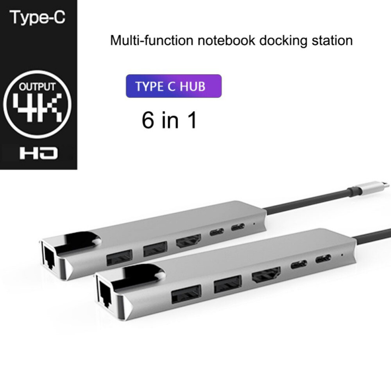 USB C 型集線器 HDMI 兼容 4K30Hz 轉換器 PD 充電 87W USB3.0 2 TF SD 卡讀取器 RJ45 1000bps  適配器適用於 macbook