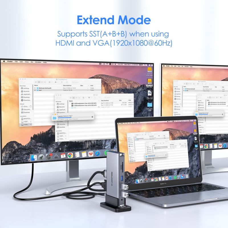 Lention USB C HUB 4K HDMI 60Hz PD VGA USB 3.0 2.0 擴展塢 TypeC 適用於 MacBook Pro Air M2 M1 Surface Dock 分離器