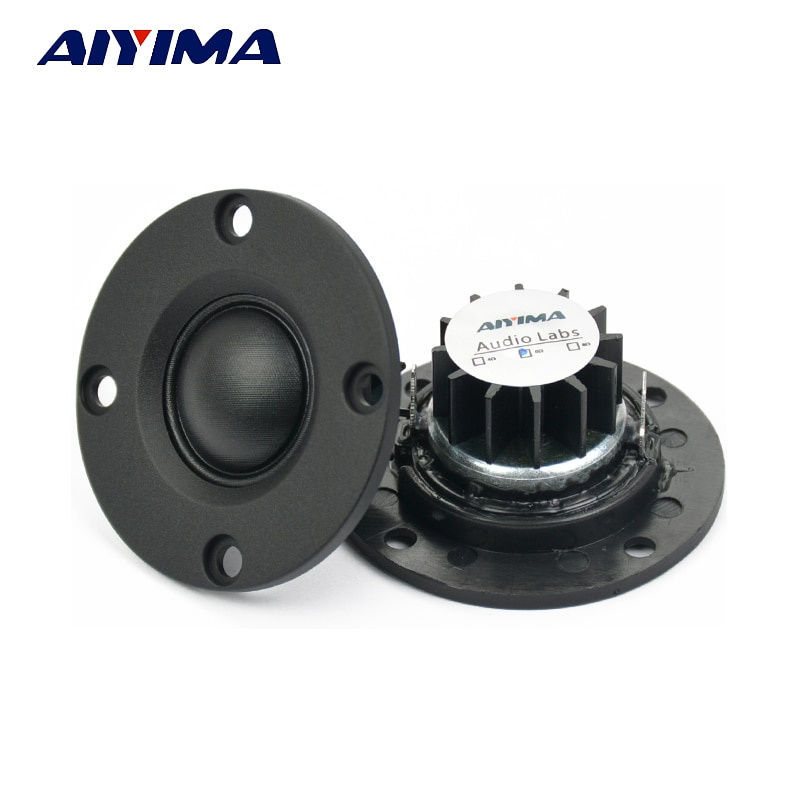 AIYIMA 2Pcs 52MM 音頻便攜式揚聲器 6 歐姆 30W 圓頂絲膜高音揚聲器 ABS 高音揚聲器揚聲器帶鋁製散熱器