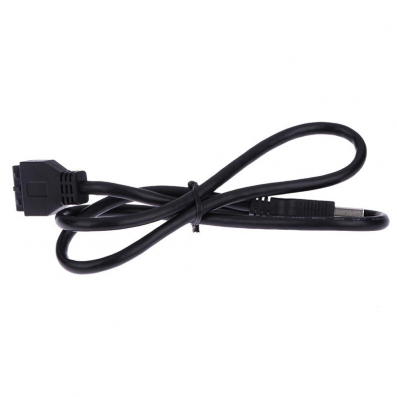 適配器驅動器托架電纜前面板 USB 3.0 桌面黑色集線器適用於 PC 計算機 7 端口 5.25  金屬快速充電 19 針