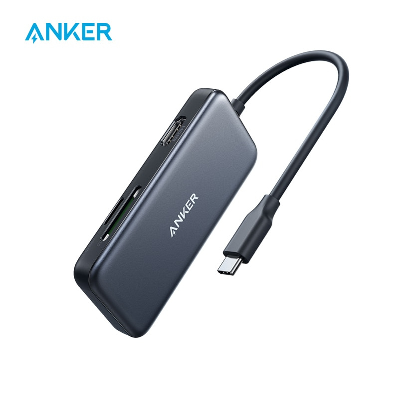 Anker usb hub 5-in-1 USB C Adapter 4K usb c hub to HDMI SD and microSD Card Reader hub usb 3 0 pc accessories for macbook air