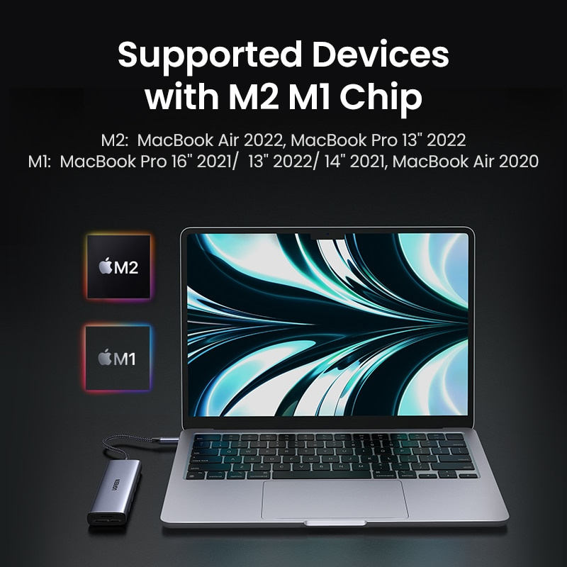 UGREEN USB C HUB 4K60Hz Type C to HDMI 2.0 SD TF Card Reader USB HUB USB 3.0 Adapter for MacBook Pro Air  M2 M1  PC