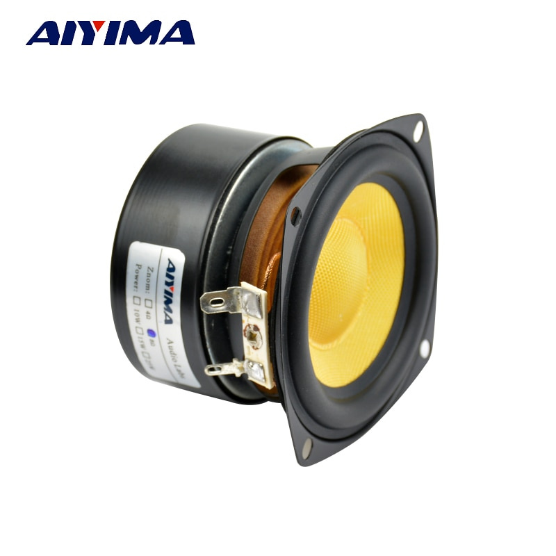 AIYIMA 2 件 3 英寸音頻便攜式揚聲器 4 歐姆 25 瓦玻璃纖維中音低音揚聲器 DIY 用於立體聲家庭影院音響系統