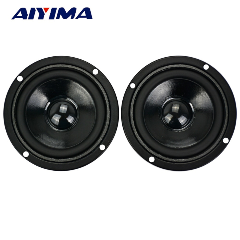 AIYIMA 2 件 3 英寸音頻便攜式揚聲器 4 歐姆 5 瓦 16 芯 89 毫米橡膠邊緣全頻低音磁性揚聲器