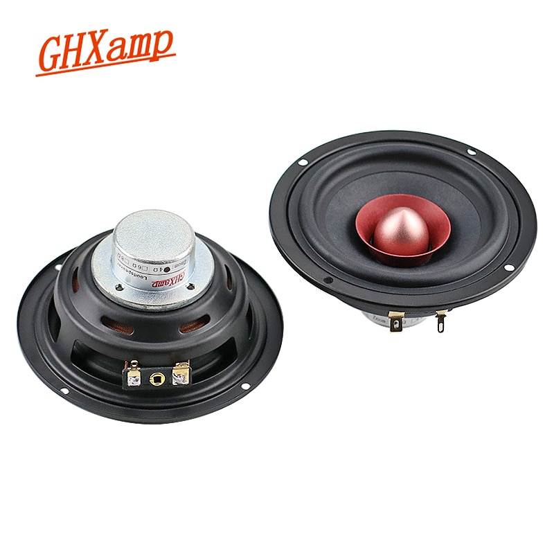 GHXAMP 4 英寸全頻揚聲器單元 DIY 4ohm 25W 高音揚聲器中低音 HIFI 家庭影院音頻揚聲器 2PC