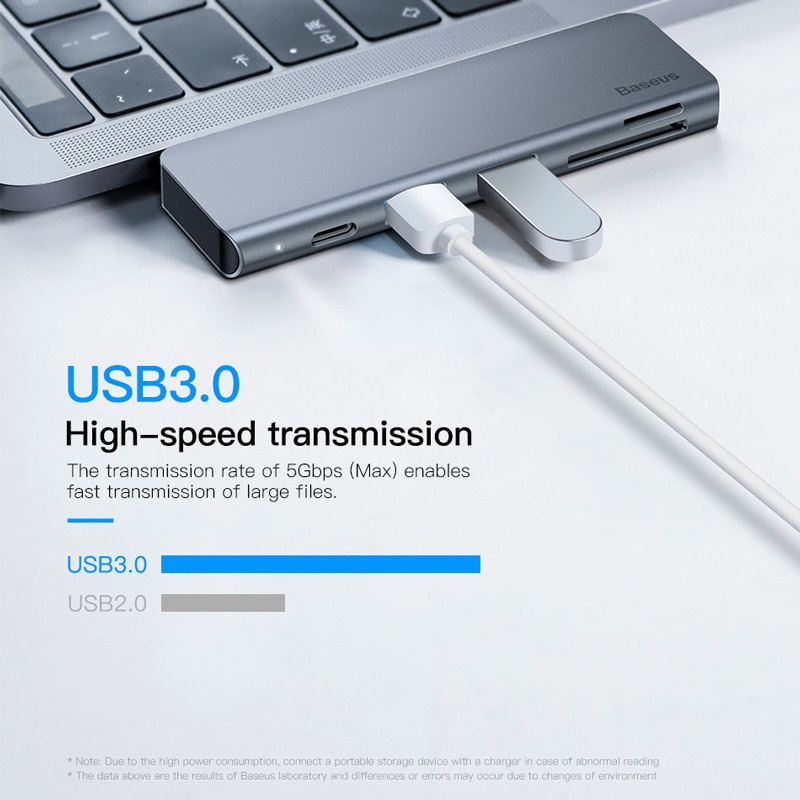 Baseus USB C HUB Type C to Multi Ports USB 3.0 TypeC HUB Splitter Dock For Macbook Pro Air PD 60W Fast Charge USBC HAB Adapt