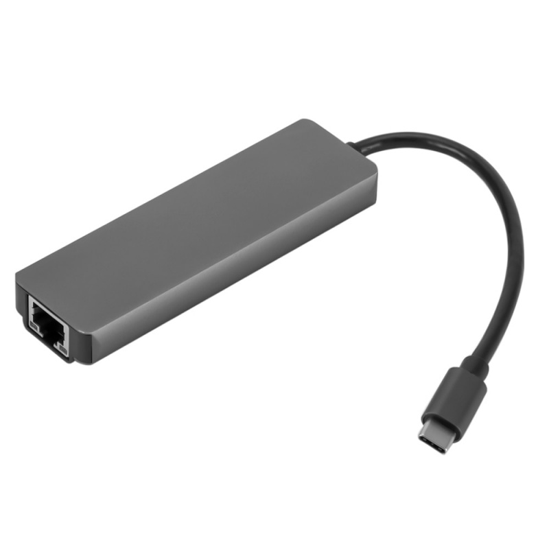 Kebidu 4K USB C 集線器轉千兆以太網 Rj45 Lan 5 合 1 USB C 型集線器適配器適用於 Mac book Pro Thunderbolt 3 USB-C 充電器 PD
