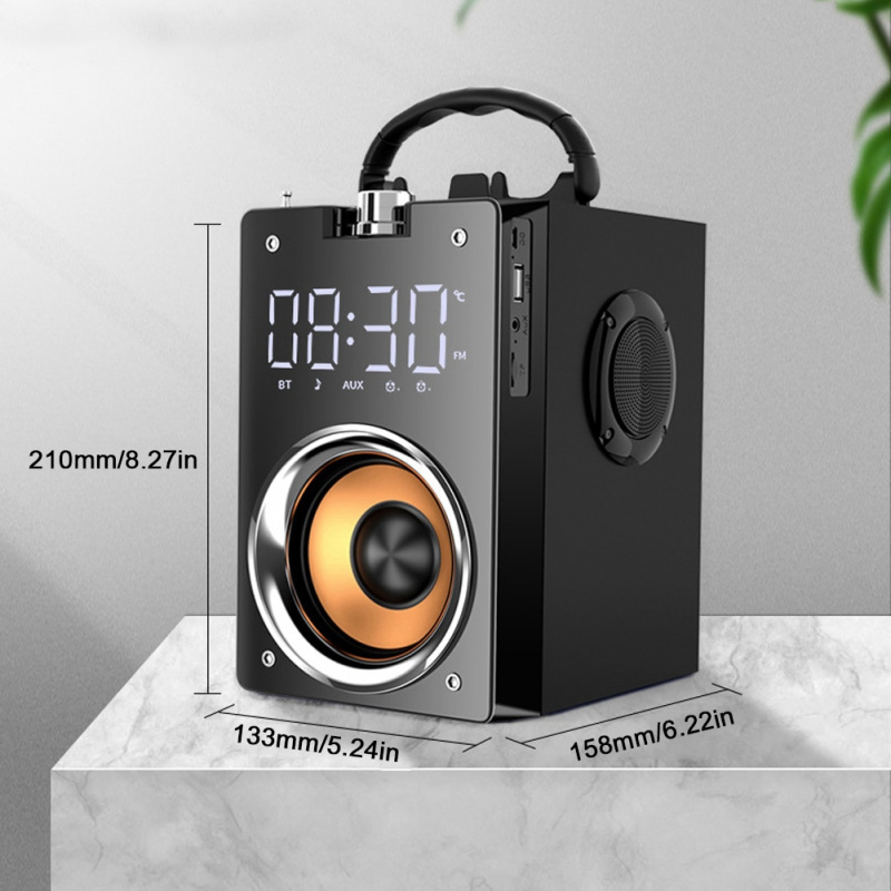 超低音藍牙音箱便攜式音柱，大功率 3D 立體聲低音炮音樂中心支持 AUX TF FM 收音機 HIFI BoomBox