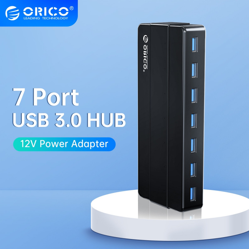 ORICO 4 7 Port USB 3.0 HUB with 12V Power Adapter USB Splitter OTG Adapter For Desktop Laptop PC Compu