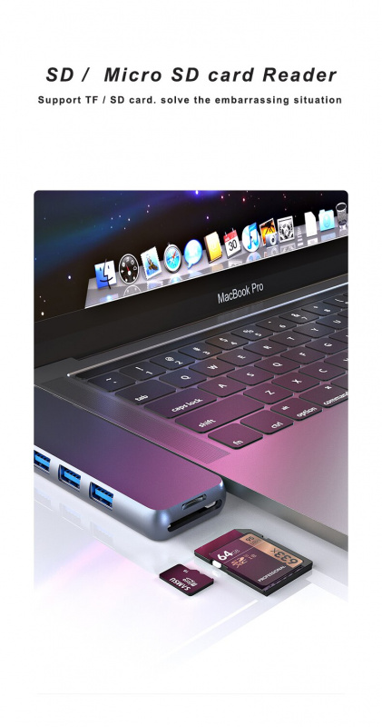 MSL 雙 USB TYPE-C 8 合 1 適配器帶 4k HDMI 以太網讀卡器 Thunderbolt 3 PD100W USB3.0 集線器適用於 MacBook Pro Air M1