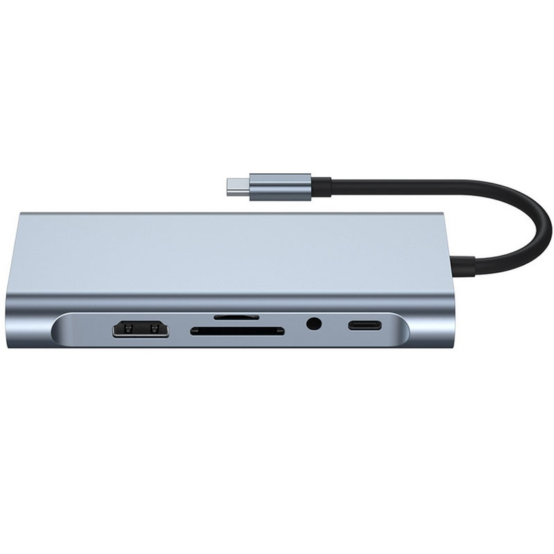 USB C HUB 塢站轉 HDMI 兼容 4K VGA Rj45 Thunderbolt 3 適配器集線器 3.0 TF SD 讀卡器 PD AUX 適用於 MacBook Pro Air M2