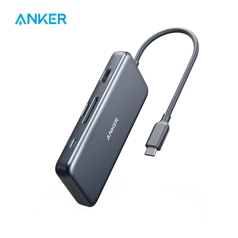 Anker USB 集線器 341 USB-C 集線器 7 合 1 ，帶 4K HDMI 100W Power Delivery USB C 集線器和 2 個 USB-A 5Gbps 數據端口筆記本電腦配件
