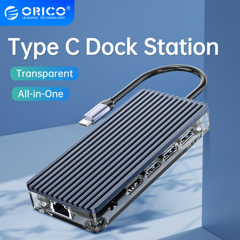 ORICO USB C HUB Type C to Multi USB 3.0 PD RJ45 Carder Reader Dock Splitter for PC MacBook Pro Accessories