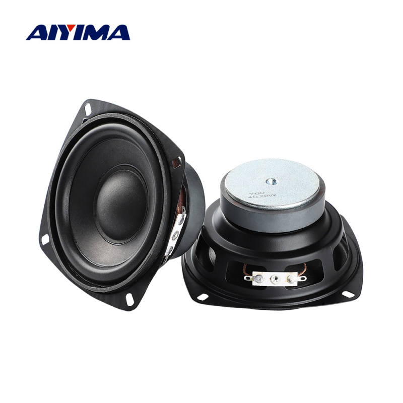 AIYIMA 2 件 4 英寸音頻揚聲器 4 歐姆 20W 全頻揚聲器家庭影院高音揚聲器中音低音揚聲器聲音放大器揚聲器