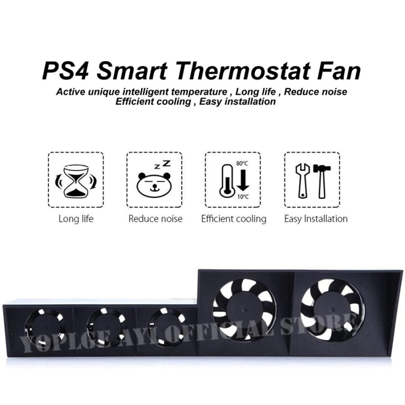 2 合 1 套件 PS4 快速冷卻風扇 5 個冷卻風扇 + HUB USB 3.0   2.0 適用於 Sony Playstation 4 Play Station 4 PS 4 控制台配件