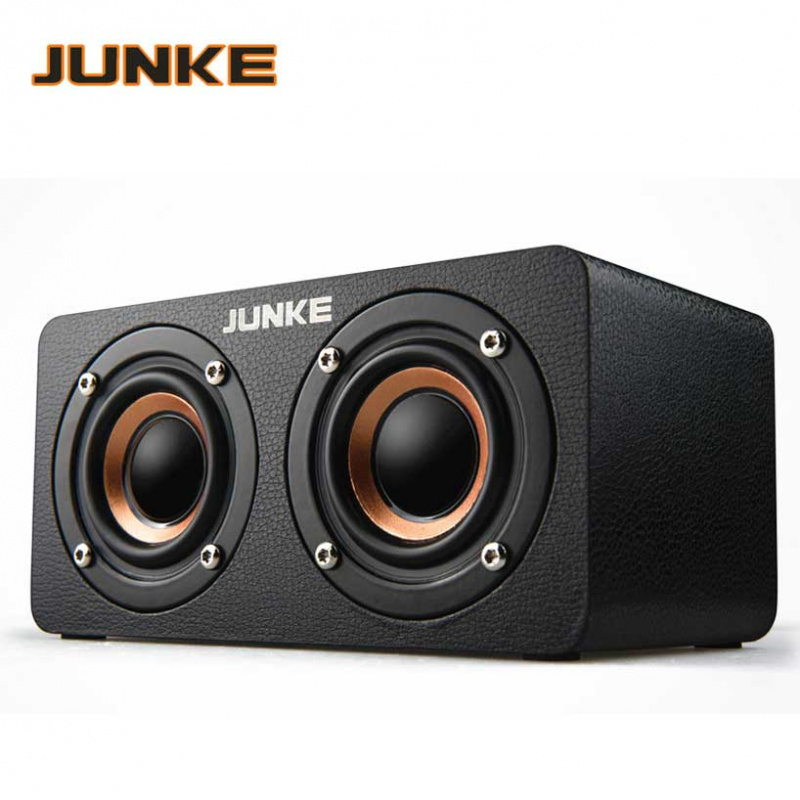 JUNKE 便攜式 10W 藍牙音箱無線 3D 立體聲家庭影院桌面音箱 caixa de som 支持 FM 收音機 Aux TF 柱