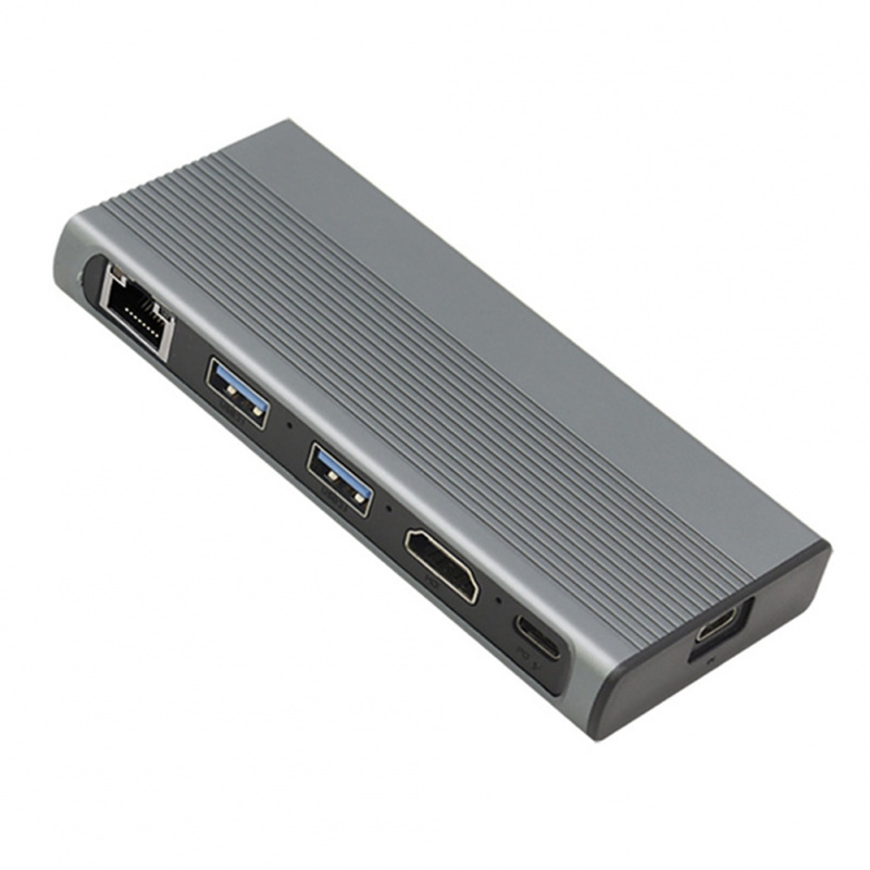 SSD 集線器 USB C 集線器類型 C3.1 至 M.2 NVME NGFF HD 4K 1000M LAN 10Gbps M.2 SSD 外殼外殼 USB C 集線器分離器適用於 MACBook 筆記本電腦