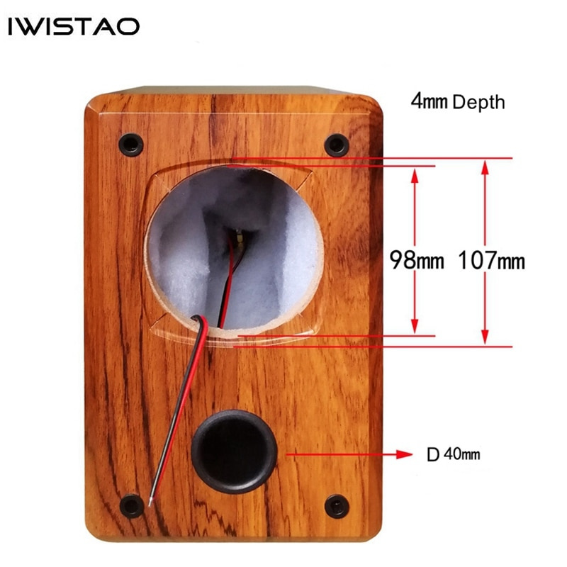 IWISTAO 4寸全頻音箱空箱體無源音箱箱體木質15mm高密度MDF板體積7.2L DIY