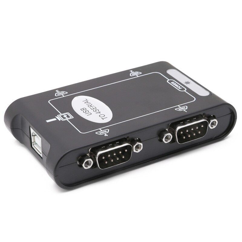 9 針 RS232 USB 2.0 至 4 端口串行 DB9 COM 控制器連接器適配器集線器