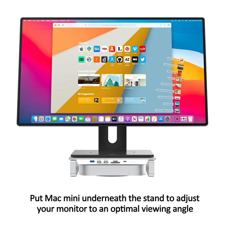 USB C 集線器塢站與雙 HDD 集線器支持 M.2 NVMe NGFF 2.5 SATA HDD 適用於 Mac 迷你集線器顯示器支架適用於 iMac 集線器
