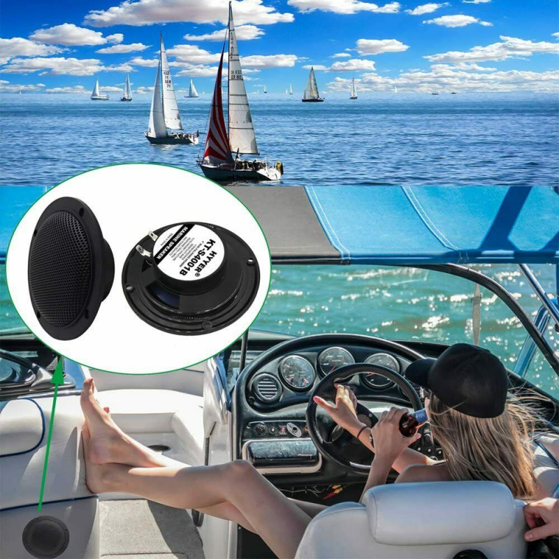 160Watts 4'' 2 Way Marine Boat Waterproof Speakers for Marine Boat SPA 防紫外線戶外浴室廚房音樂揚聲器批發