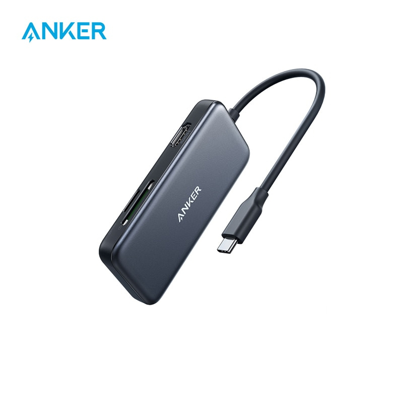 Anker USB C Hub, 5-in-1 USB C Adapter, with 4K USB C to HDMI, SD and microSD Card Reader, 2 USB 3.0 Ports,
