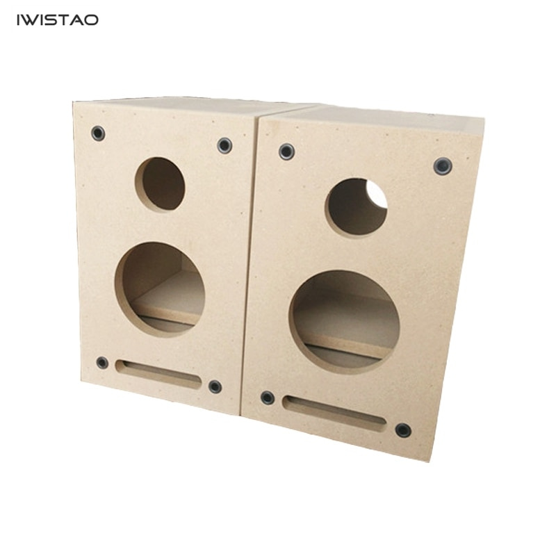IWISTAO HIFI 迷宮 2 路空音箱外殼 4 英寸 1 對低音炮 全頻顫音書架 15 毫米 MDF 板