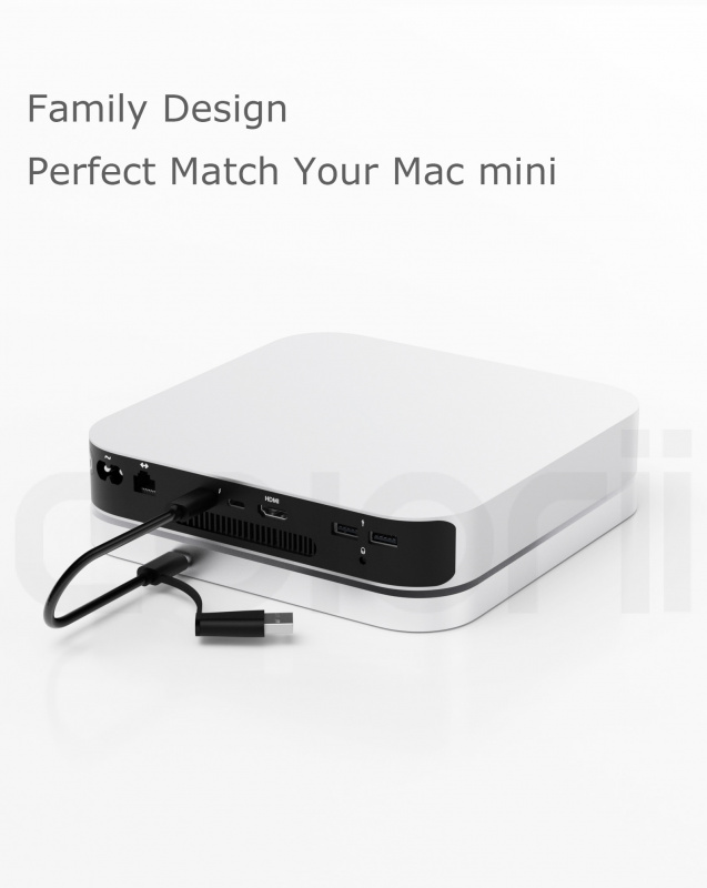 Colorii MC25 Silver 2020 Silver M1 Mac Mini Hub SSD硬盤驅動器外殼擴展塢帶讀卡器