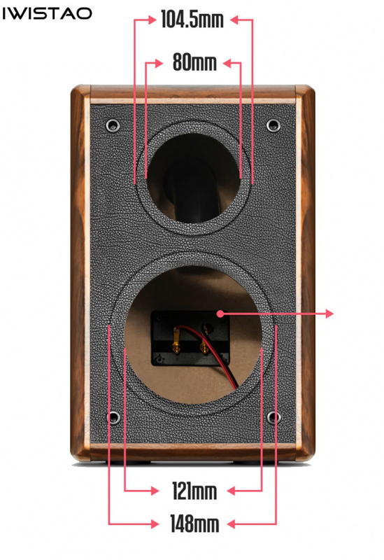 IWISTAO 2路5寸音箱空箱體無源音箱箱體木質18mm高密度MDF板體積15L DIY