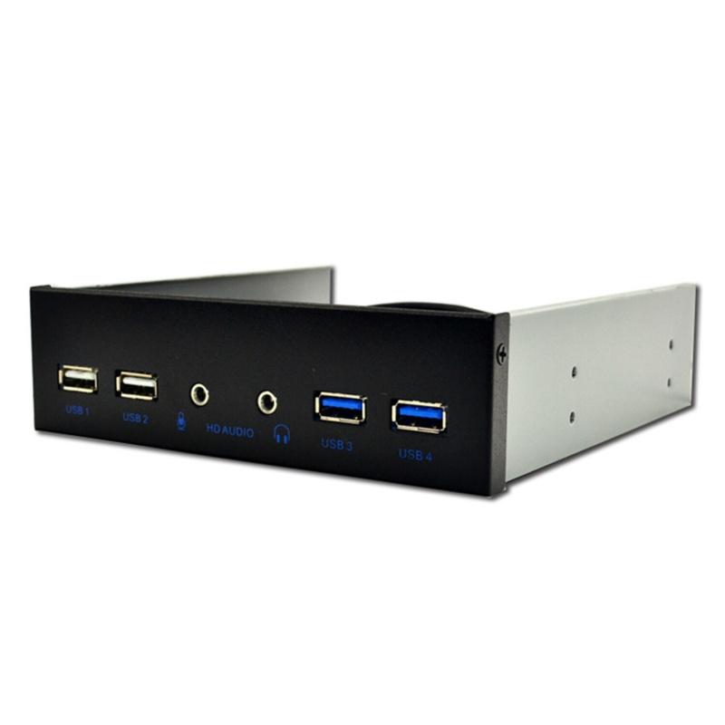5.25 英寸台式機機箱內部前面板 USB 集線器 2 端口 USB 3.0 和 2 端口 USB 2.0 帶高清音頻端口 20 針連接器