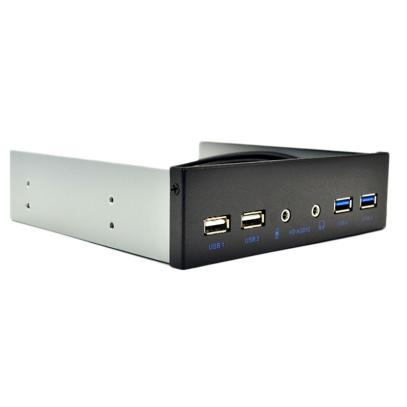 5.25 英寸台式機機箱內部前面板 USB 集線器 2 端口 USB 3.0 和 2 端口 USB 2.0 帶高清音頻端口 20 針連接器