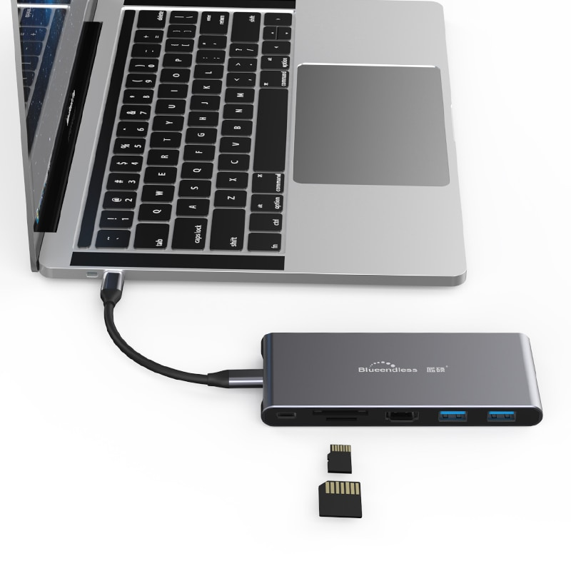 C 型 3.1 分離器端口 USB C 集線器到多 USB 3.0 HDMI 適配器適用於 MacBook Pro 筆記本電腦擴展塢 SSD 外殼外殼 NGFF