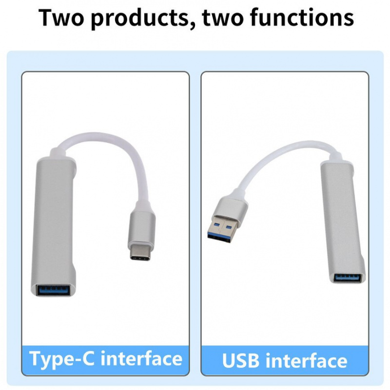 Grwibeou USB 集線器 Type C 3.0 4 端口多分路器適配器適用於聯想華為小米 Macbook Pro 15 Air Pro 配件 USB-C 集線器