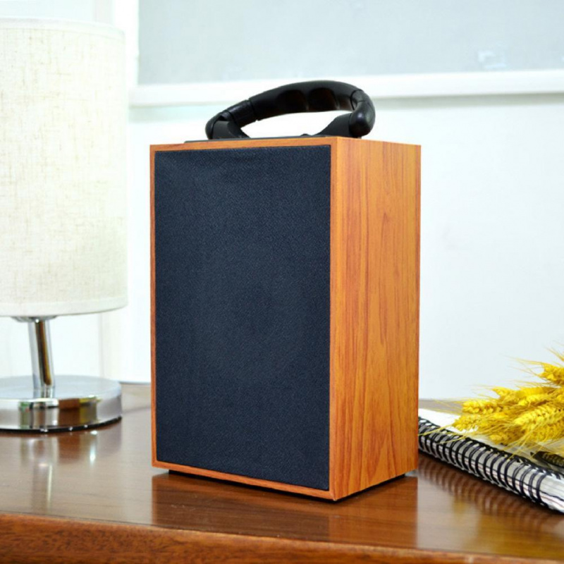 2021新款私模便攜木質復古藍牙音箱家用迷你無線音響