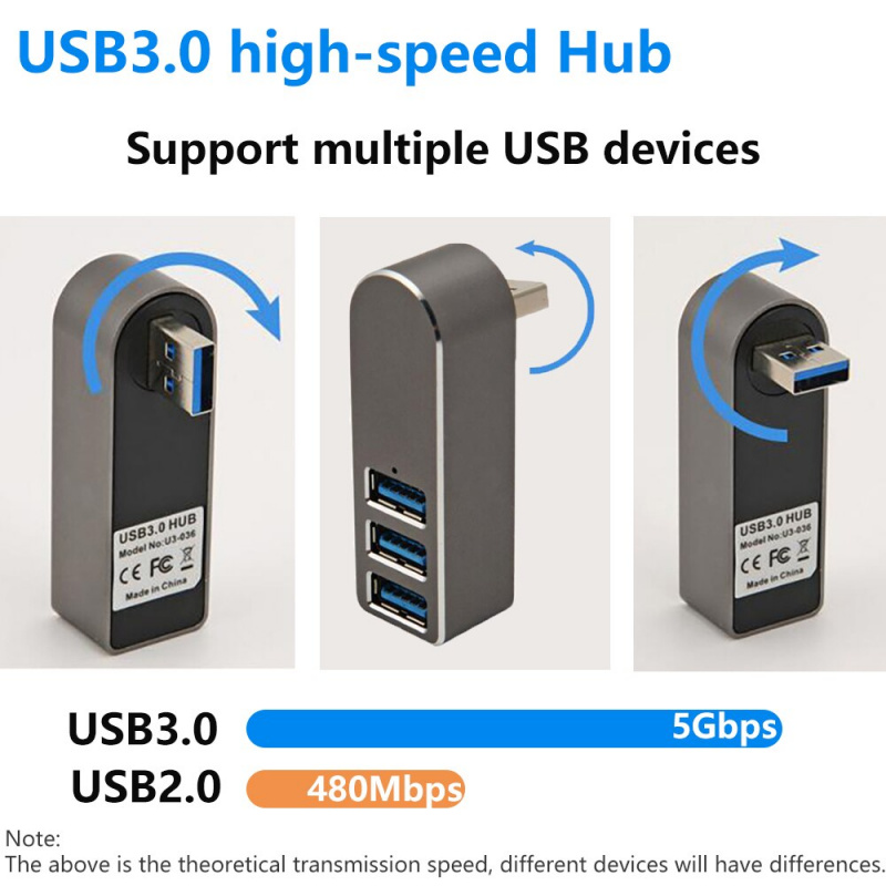 鋁合金USB3.0 HUB分線器usb hub hub 3口usb 3.0 mini hub