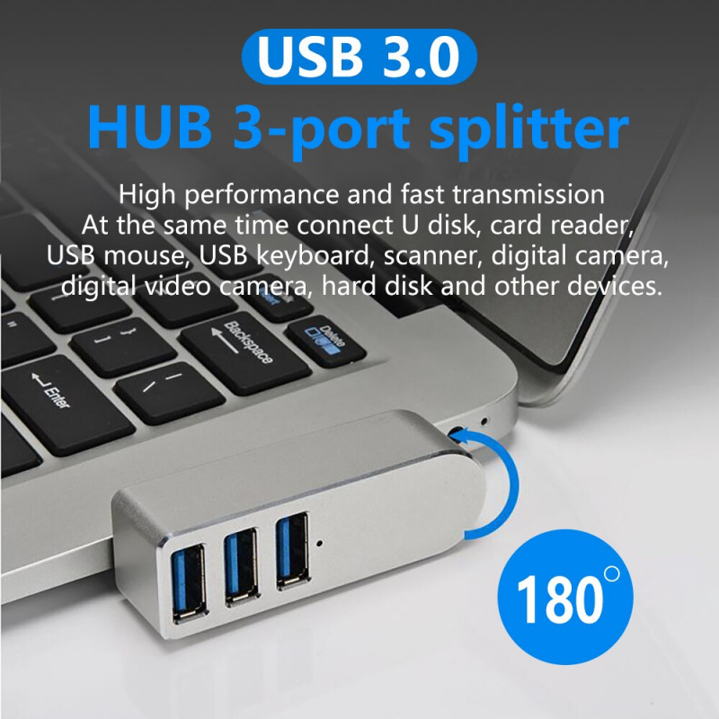 鋁合金USB3.0 HUB分線器usb hub hub 3口usb 3.0 mini hub