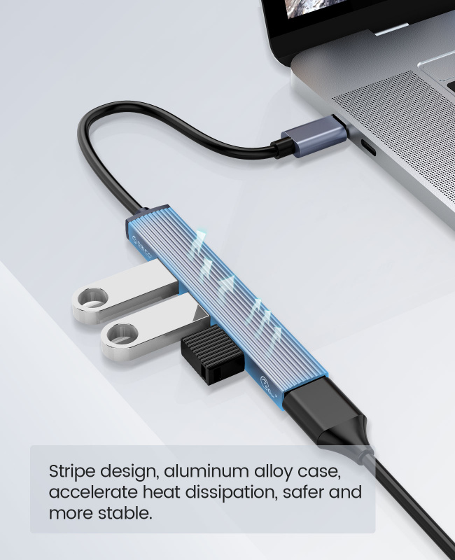 ORICO USB HUB 4 Port USB 3.0 Splitter With Micro USB Power Port Multiple High Speed OTG Adapter for Comput