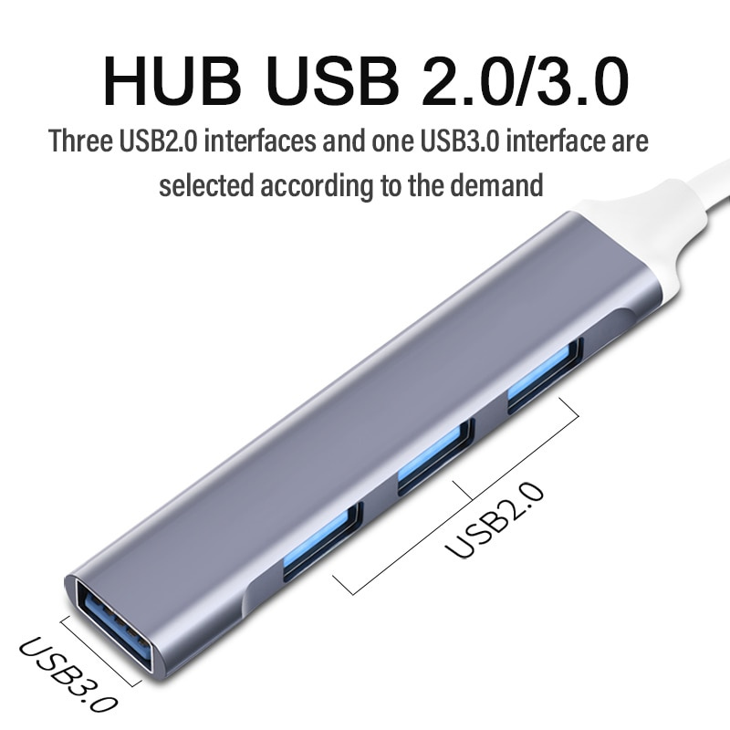 USB C HUB 3.0 Type C 3.1 4 端口多分離器適配器 OTG 適用於聯想小米 Macbook Pro 筆記本電腦表面 PC 電腦配件
