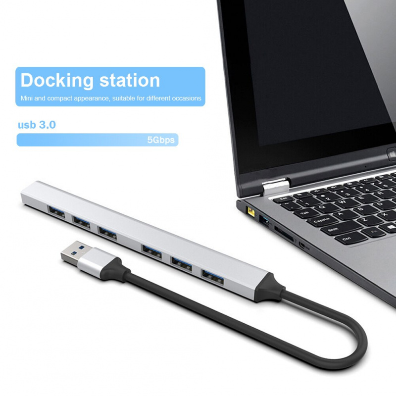USB 集線器 3.0 多 USB 分離器 7 USB 端口 3.0 2.0 LED 燈指示聯想小米 Macbook Pro PC 集線器 USB 3 0 擴展塢
