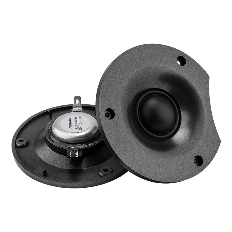 AIYIMA 2 件 3.5 英寸絲膜高音揚聲器 12 歐姆 50W 釹磁鐵揚聲器 DIY 4.5-6.5 英寸音響揚聲器