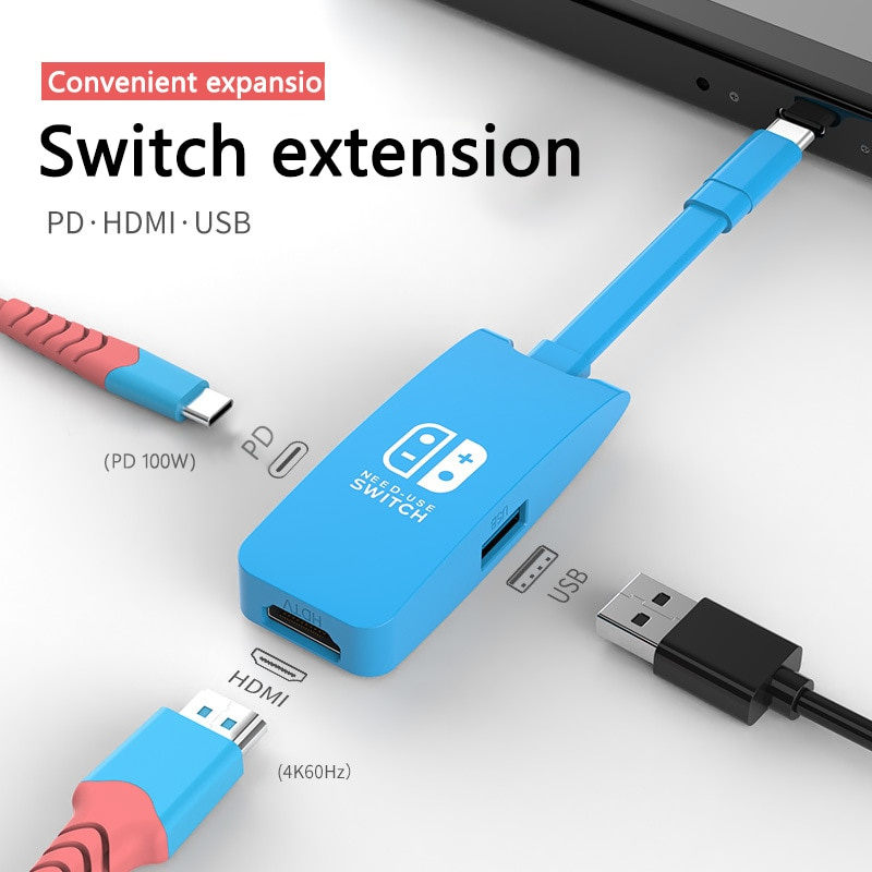Switch Dock TV Dock for Nintendo Switch oled HUB 配件擴展塢 USB C Type C to HDMI-compatible Macbook Air M1 Pro