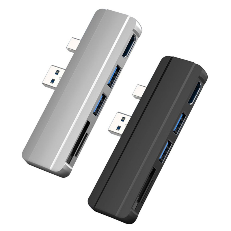 5 合 1 USB 3.0 集線器 4K HDMI 兼容 SD TF 讀卡器適用於 Microsoft Surface Pro 4 5 6 擴展塢多端口適配器擴展器